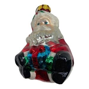 Hand Crafted 4” Santa Claus Christmas Tree Ornament Made In Poland Hand Painted